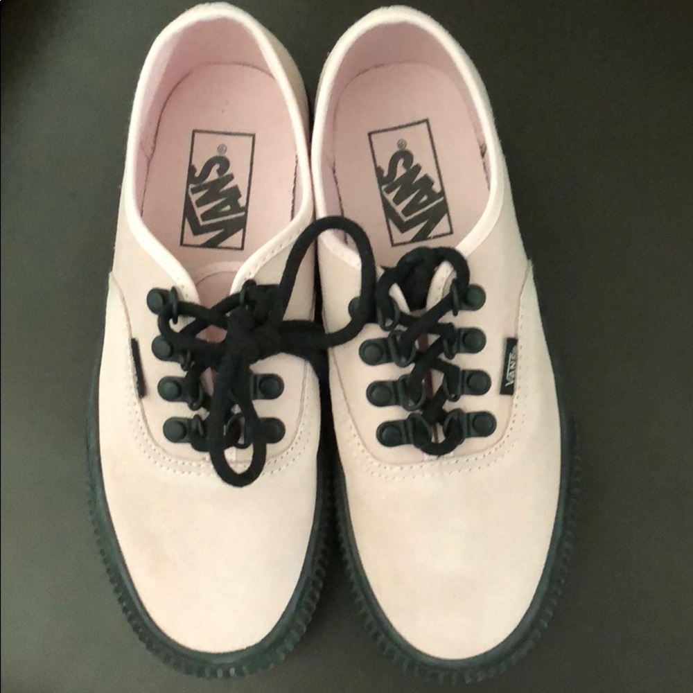 Pink platform Vans shoes (used)
